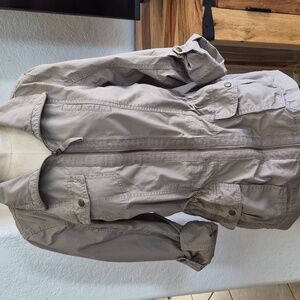 Ashley By 26 International, Utility Collection, Women's Tan Cotton Jacket Sz Med